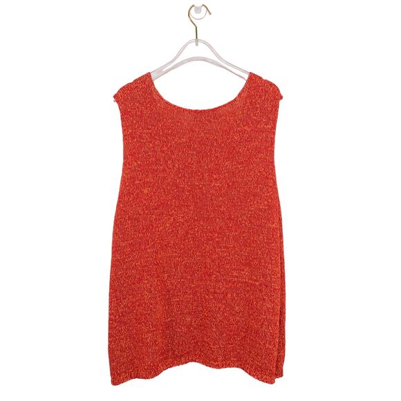 Nine & Company Vintage Crochet Orange Sleeveless Knit Blouse Size 3X - Picture 2 of 3